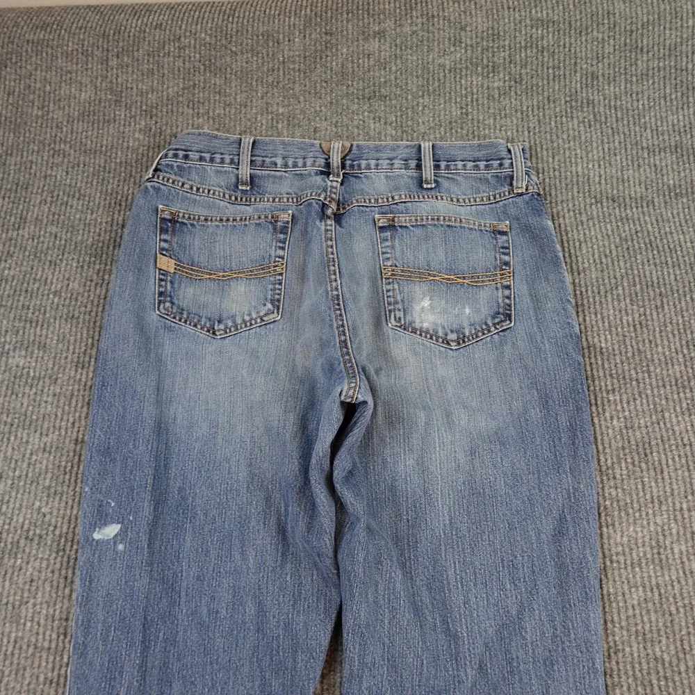 Ariat Jeans Mens 36x36 (34x30) Blue Medium Wash Relaxed Straight Denim